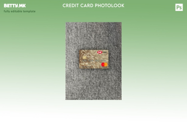 модерен стил Обединетото Кралство HSBC Gold Mastercard кредитна картичка photolo